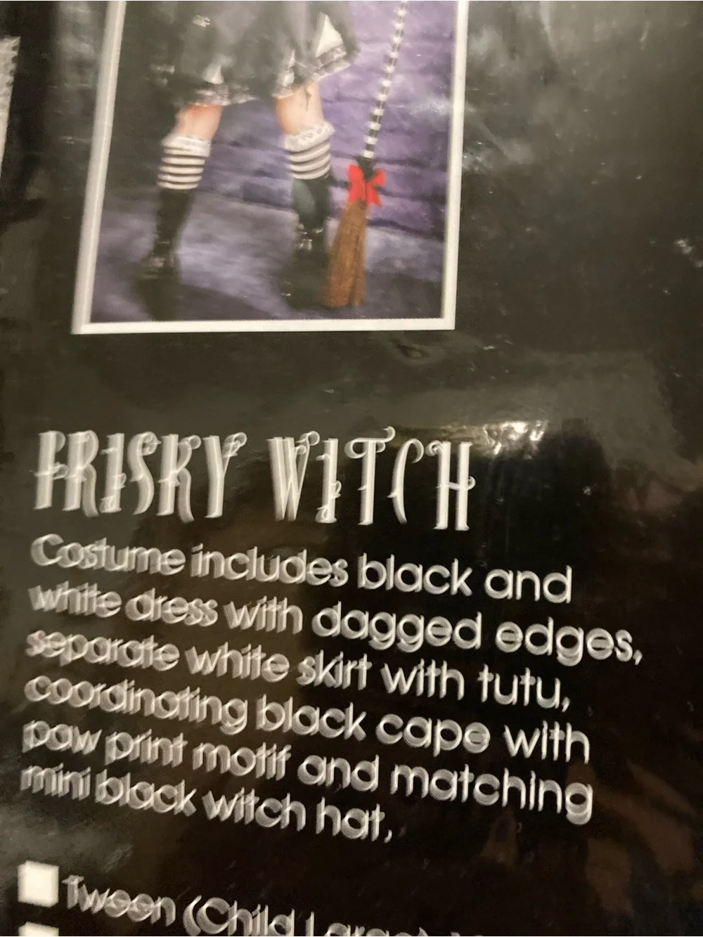 Vintage Wicked Innocence frisky witch teen costume